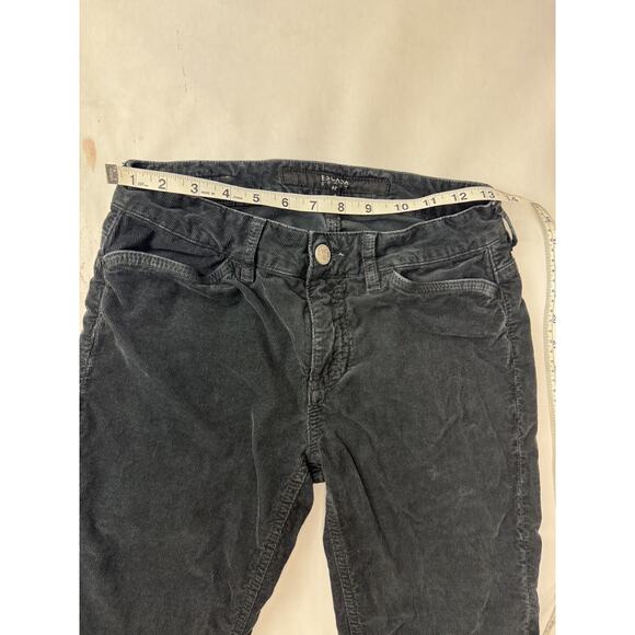 Escada Sport Leyla Corduroy Bootcut Pants Black Grunge Cropped Size 34 26" Waist - Picture 4 of 12